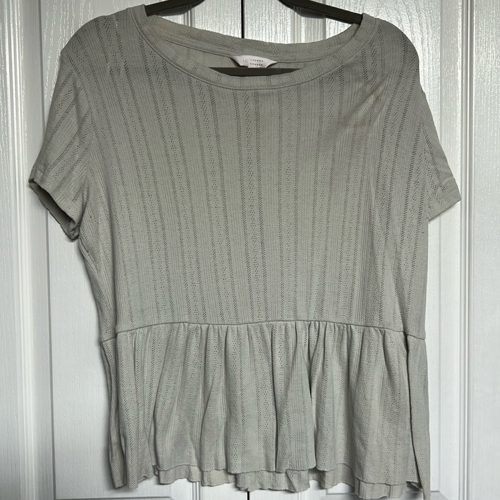 LC Lauren Conrad Peplum Top Size L
